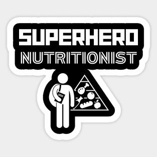 Superhero Nutritionist Food Pyramid Sticker